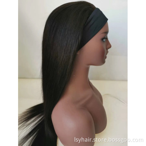Throw On And Go Super Easy Headband Wigs 100 Non Lace Glueless Human Hair Half Wigs, Beginner Starter Friendly DIY Hair Wigs